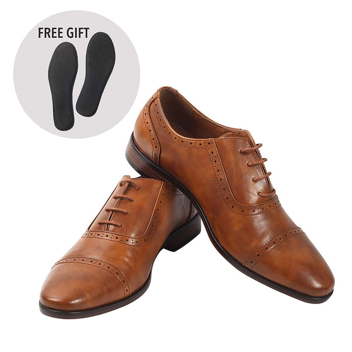 Mens Oxford Wingtip Lace Dress Shoes